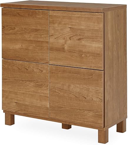 Amazon.co.jp: サイドボードモダンキャビネットドアと2つの引き出し